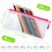 YOPCDJ 24 Pack Mesh Zipper Pouch Bags Small Zipper Pencil Pouches 93 x 47 in Clear Pencil Pouch Bulk Pencil Bags with Zipper for Travel Storage