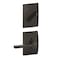 Schlage F59 LAT 622 CEN Century Collection Latitude Handleset Entrance Lock Interior Matte Black Interior Half Only