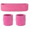Suddora Sweatbands Set Moisture Wicking 2 Wristbands and 1 Headband Breathable Terry Cloth Athletic Bands for Basketball Tennis Yoga Gym Sweat Bands for Costumes and Cosplay Pink