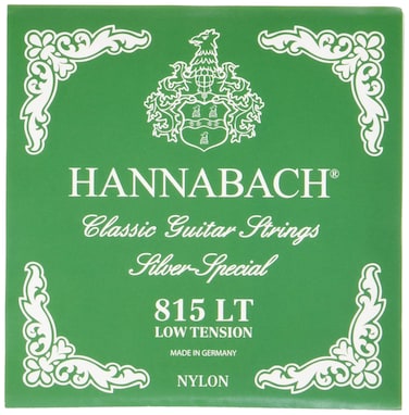 Hannabach 652517 Series 815 Silver Special Low Tension String Set for Classic Guitar  Green