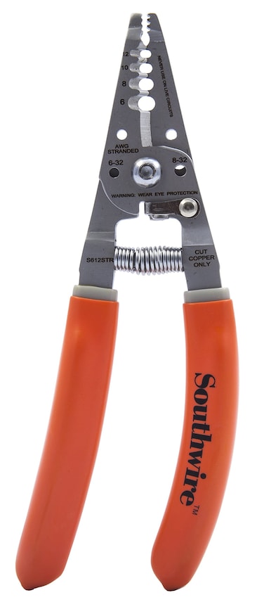 Southwire  58277940 Tools  Equipment S612STR 410 AWG SOL  612 AWG STR Ergonomic Handles Wire StripperCutter