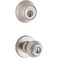 Kwikset 96900320 Polo Entry Knob and Single Cylinder Deadbolt Combo Pack in Satin Nickel