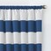 ECLIPSE Blackout Curtains for Bedroom  Peabody 42 x 84 Insulated Darkening Single Panel Rod Pocket Window Treatment Living Room Blue
