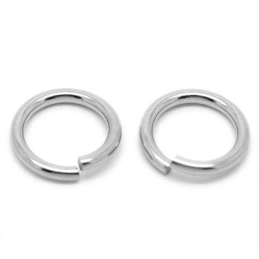 VALYRIA 100pcs Silver Tone Stainless Steel 2mm Open Jump Rings Connectors Jewelry Findings 15mm58