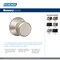 Schlage F10 BWE 622 Bowery Door Knob Hall  Closet Passage Lock Matte Black