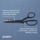 Gingher Featherweight Bent Handle Scissors  8 Stainless Steel Shears  Sharp Fabric Scissors  Black
