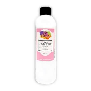 Art Glitter Designer Dries Clear 8OZ Bottle Refill Flat Cap