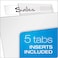 Tops Cardinal Plastic Binder Dividers 5Tab DoublePocket Insertable Clear Tabs Letter Size 1 Set 84010CB