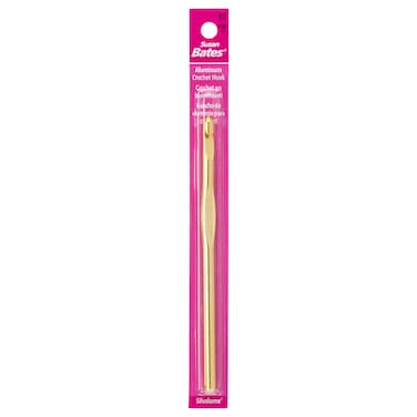Susan Bates Silvalume Crochet Hooks 512 Size J 6mm Light Yellow