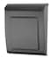Architectural Mailboxes Aspen Galvanized Steel Locking Wall Mount Mailbox 2594GR10 Graphite Small Capacity