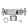 Eastman 38 Inch OD Compression x 38 Inch OD Compression x 12 Inch FIP MultiTurn Dual Handle Three Way Stop Valve Brass Plumbing Fitting Chrome 04325LF