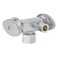 Eastman 38 Inch OD Compression x 38 Inch OD Compression x 12 Inch FIP MultiTurn Dual Handle Three Way Stop Valve Brass Plumbing Fitting Chrome 04325LF