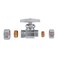 Eastman MultiTurn Straight Stop Valve 12 Inch OD Compression x 58 Inch OD Compression Chrome Plated 04357LF