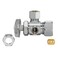 Eastman 38 Inch OD Compression x 38 Inch OD Compression x 58 Inch OD Compression 12 Inch Nom MultiTurn DualOutlet ThreeWay Stop Valve Brass Plumbing Fitting Chrome 04353LF