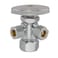 Eastman 38 Inch OD Compression x 38 Inch OD Compression x 58 Inch OD Compression 12 Inch Nom MultiTurn DualOutlet ThreeWay Stop Valve Brass Plumbing Fitting Chrome 04353LF