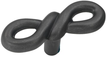 Hickory Hardware P3450BI 218Inch by 34Inch Rustic French Twist Knob Black Iron