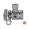 Eastman MultiTurn Dual Outlet 3Way ShutOff Valve 12 Inch FIP x 38 Inch OD Compression x 14 Inch OD Compression Chrome Plated 04320LF