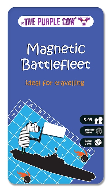 The Purple Cow Battlefleet Game Magnetic Travel Game for Kids and Adults Classic Strategy Game for Thinking