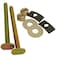 LASCO 043633 Solid Brass 14Inch by 312Inch with Nuts and Washers Toilet Bolts