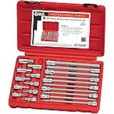 Genius Tools 20 Piece 38 Dr Metric Hex Bit Socket Set BS320HMX