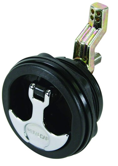 Whitecap S0226BC THandle Latch with Keyed Lock  Black 3 Diameter