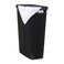 Mind Reader 40L Slim Laundry Hamper Clothes Basket Lid Linen Design Plastic 185L x 1075W x 235H Black