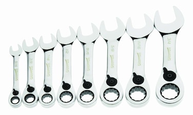 Williams WS1168RCS 8Piece Stubby Reversible Ratcheting Combination Wrench Set