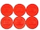 Mylec Hockey Pucks for Indoor  Outdoor Hockey Lightweight Hollow Plastic Pucks for Street Hockey Orange Pack of 6
