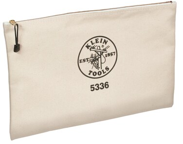 Klein Tools 5336 Zipper Bag Canvas Contractors Portfolio is Tough No 10 Canvas to Resist Tears Great for Carrying Contracts and More