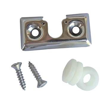 Taylor Made Traditional Stainless Steel Boat Fender Lock and Peg Set for Hanging Fenders Accepts Rope Line up to 14 Diameter 075 H x 194 W x 488 D Mounting Screws Included  1010
