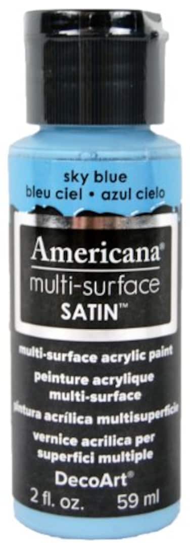 DecoArt Americana MultiSurface Satin Acrylic Paint 2Ounce Sky Blue DA52230