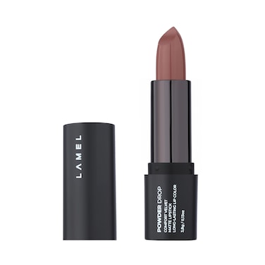 Lamel Powder Drop Lipstick  Long Lasting Matte Lipstick With Creamy  Hydrating Formula Buildable Finish  Brown Lipstick  402 Cold Beige
