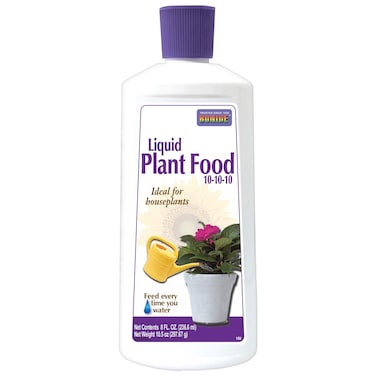 Bonide Houseplant Liquid Plant Food 101010 8 oz Concentrated Fertilizer for Indoors Use Every Time You Water
