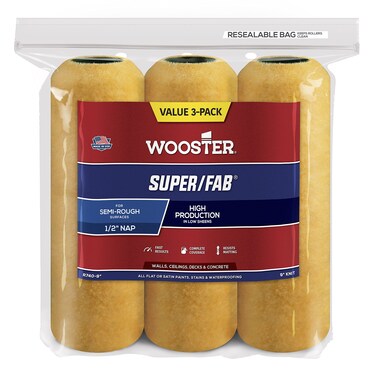 Wooster Brush R7409 SuperFab Roller 12Inch Nap 3Pack 9Inch