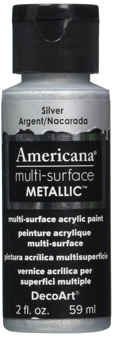 DecoArt Americana MultiSurface Metallic Paint 2Ounce Silver