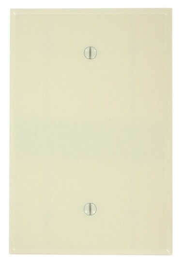 Leviton 86114 1Gang No Device Blank Wallplate Oversized Thermoset Box Mount Ivory