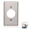 Leviton 8402040 1Gang Locking 160 Inch Dia Device Receptacle Wallplate Standard Size Device Mount Stainless Steel