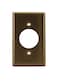 Leviton 8402040 1Gang Locking 160 Inch Dia Device Receptacle Wallplate Standard Size Device Mount Stainless Steel