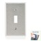 Leviton 84001 1Gang Toggle Device Switch Wallplate Standard Size Device Mount Stainless Steel