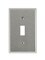 Leviton 84001 1Gang Toggle Device Switch Wallplate Standard Size Device Mount Stainless Steel