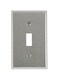 Leviton 84001 1Gang Toggle Device Switch Wallplate Standard Size Device Mount Stainless Steel