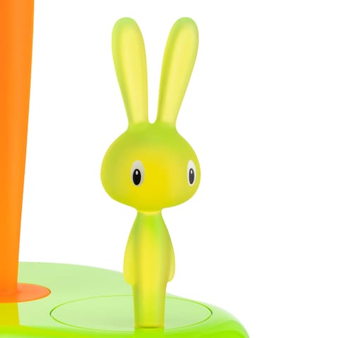 A di Alessi Bunny and Carrot Paper Towel Holder Green  ASG42H GR  8 x 6 x 13 inches