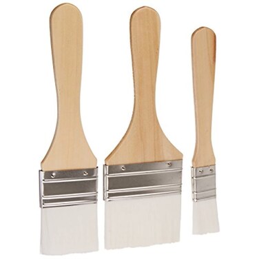 Plaid Nylon Chip Brush Set 44289 White 3 Piece Assortment