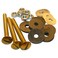 Lasco 043673 Toilet Tank to Bowl Solid Brass Bolts 516inch X 3inch includes 3Bolts and 6each Rubber Washers Metal Round Washers and Hex Nuts