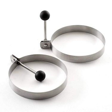 Norpro Stainless Steel Round EggPancake Rings 375 Silver