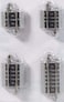 Bachmann Industries EZ Track Asst Short Connector Sections  2 each 75 875 1125 and 15 per card N Scale