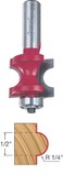 Freud 82510 14 Radius Half Round Bit with Bearing with 12 Shank