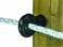 Field Guardian Wood Post ScrewIn Ring Polyrope Insulator Black