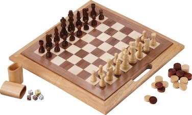 Mainstreet Classics Dutchman 3in1 Combo Folding Board Game Set