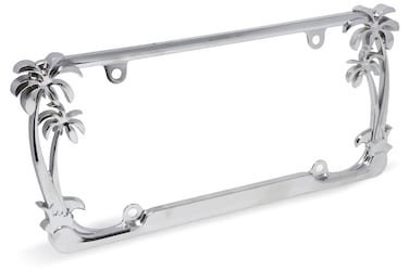 Cruiser Accessories 19003 Palm Tree License Plate Frame Chrome